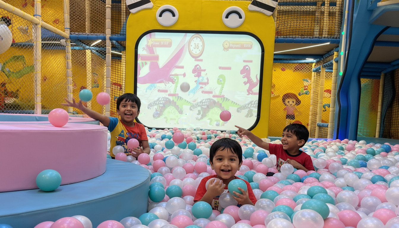 Interactive Ball Pool At Jus Jumpin Avani Mall