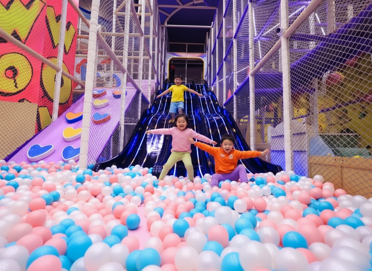 Wave Slide At Jus Jumpin Avani Mall