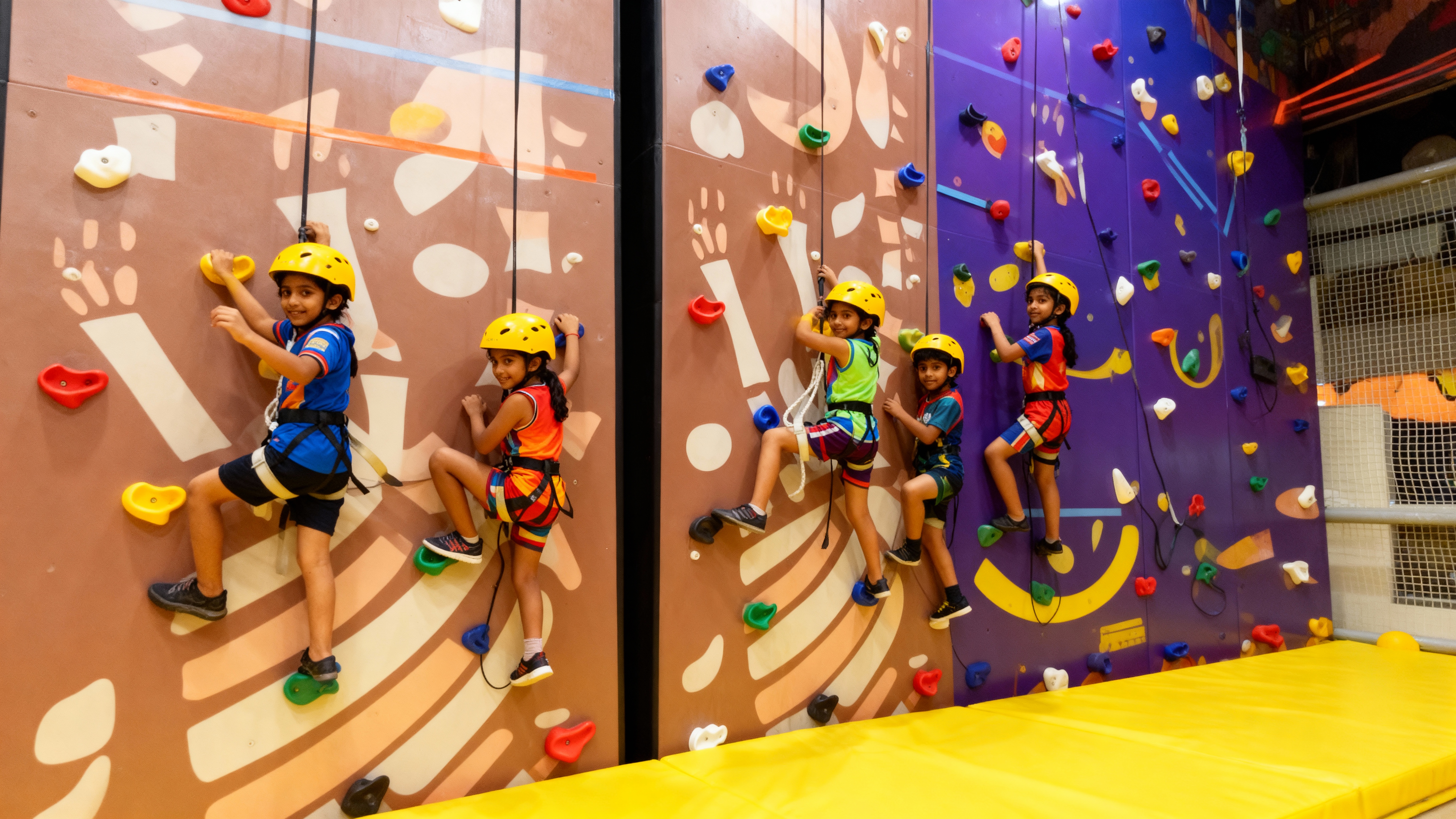 Wall Climbing At Jus Jumpin Avani Mall